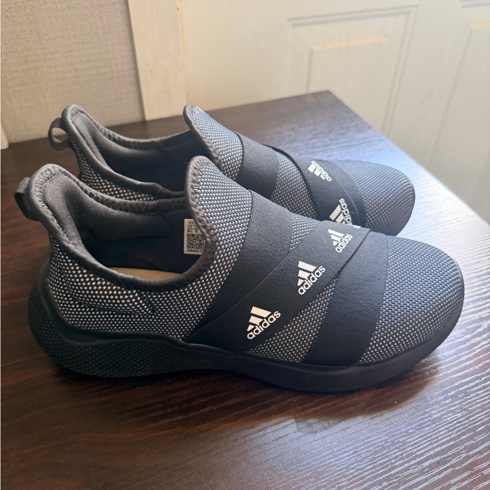 adidas Men’s Black Slip-On Athletic Sneakers